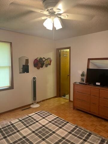 177 Marla Cir, Ozark, MO 65721 - bedroom featuring a textured ceiling and ceiling fan