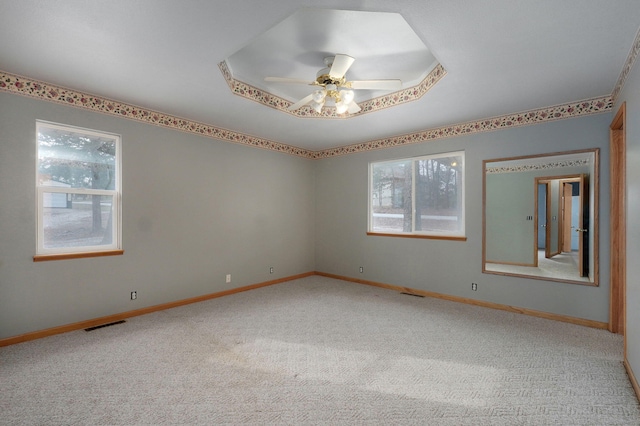 131 Forest Ln, Kimberling City, MO 65686 - spare room featuring carpet and a ceiling fan