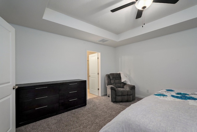 842 E Acacia Ln, Nixa, MO 65714 - carpeted bedroom featuring a raised ceiling and a ceiling fan