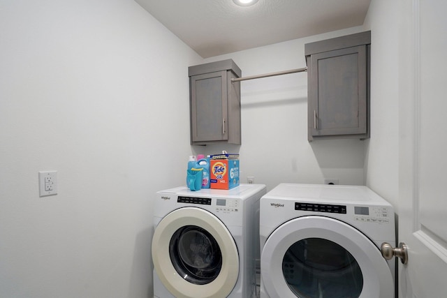 842 E Acacia Ln, Nixa, MO 65714 - washroom featuring washing machine and clothes dryer and cabinet space