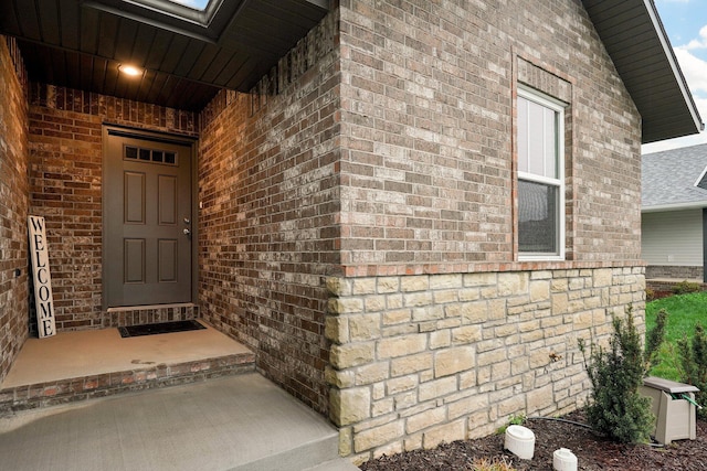 842 E Acacia Ln, Nixa, MO 65714 - doorway to property with brick siding