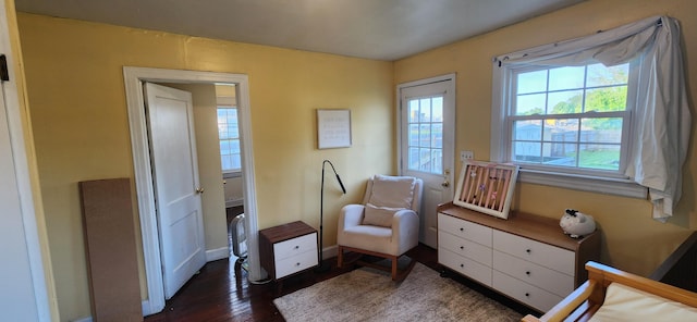 1972 N Colgate Ave, Springfield, MO 65802 - sitting room featuring dark wood finished floors and baseboards