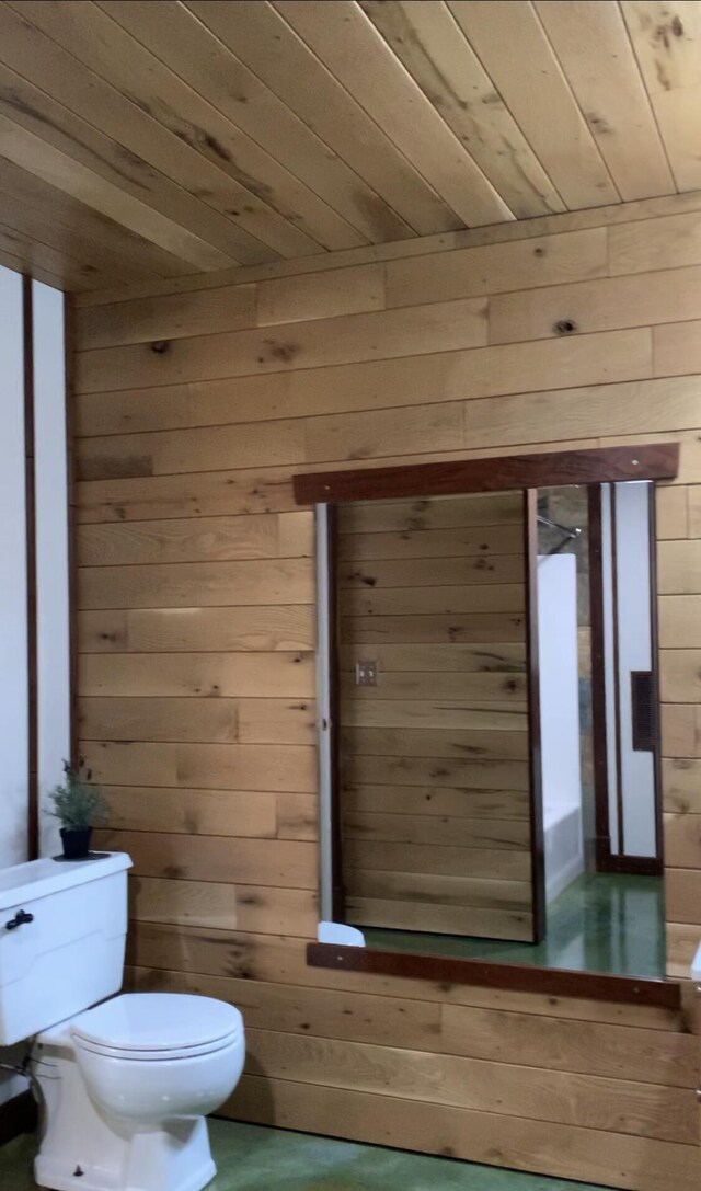 200 NE 90th Ln, Lamar, MO 64759 - half bath featuring wood ceiling and wood walls