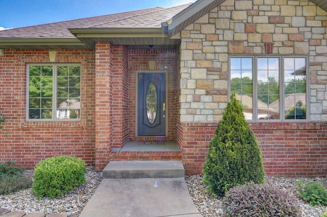 4520 English Ivy Ave, Springfield, MO 65804 - entrance to property with brick siding and a shingled roof