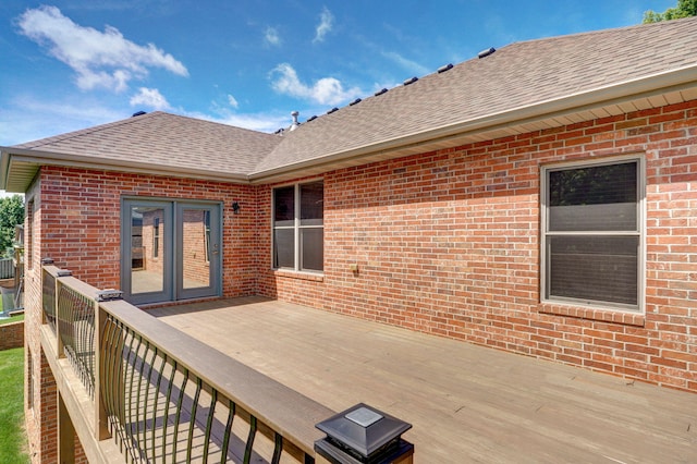 4520 English Ivy Ave, Springfield, MO 65804 - wooden terrace with french doors