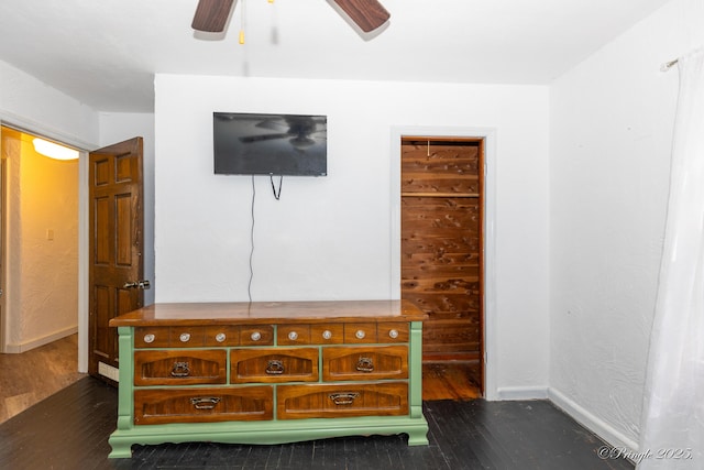 3331 US Highway 160, West Plains, MO 65775 - bedroom with dark wood finished floors and ceiling fan