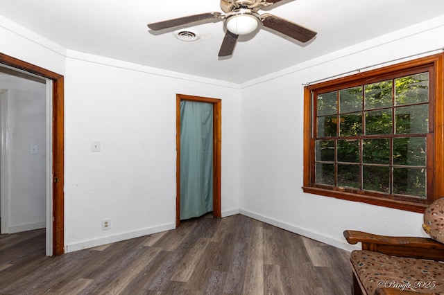 3331 US Highway 160, West Plains, MO 65775 - unfurnished room featuring dark wood-type flooring and a ceiling fan