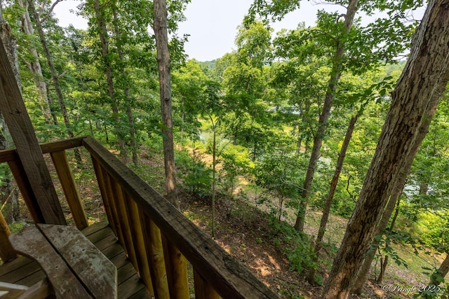 378 63rd Hwy S, Mammoth Spring, AR 72554 - wooden terrace featuring a forest view