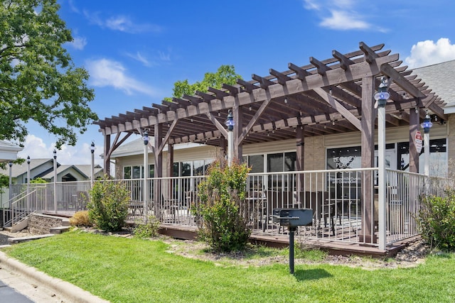 200 Glory Rd Unit 3, Branson, MO 65616 - rear view of house featuring a pergola and a lawn