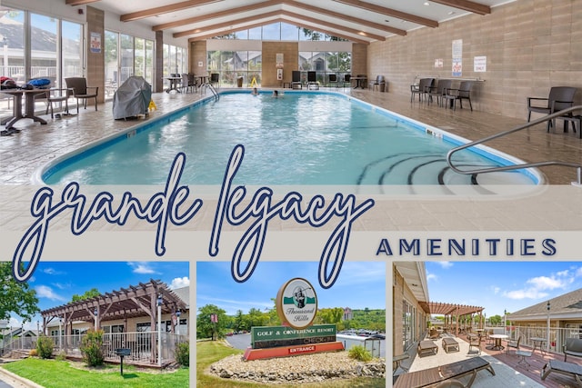 200 Glory Rd Unit 3, Branson, MO 65616 - indoor pool featuring a pergola and a grill