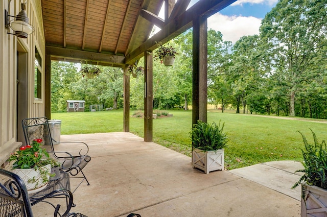1721 Jackson Spring Rd, Ozark, MO 65721 - view of patio / terrace featuring view of wooded area