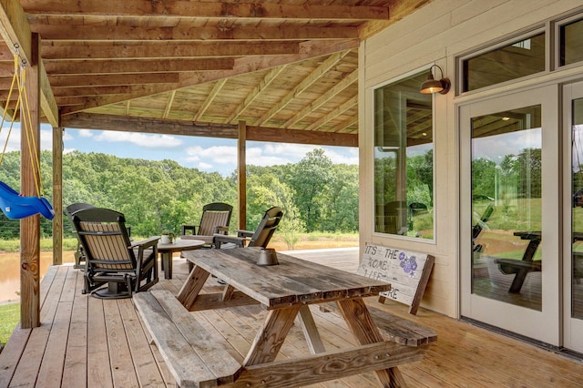 1721 Jackson Spring Rd, Ozark, MO 65721 - wooden deck featuring a view of trees