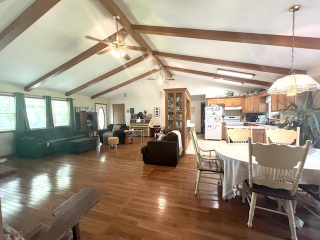 1014 Sassafras St, Willow Springs, MO 65793 - dining area featuring ceiling fan and wood finished floors