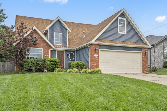3115 E Lark St, Springfield, MO 65804 - traditional home featuring brick siding, concrete driveway, roof with shingles, and a garage
