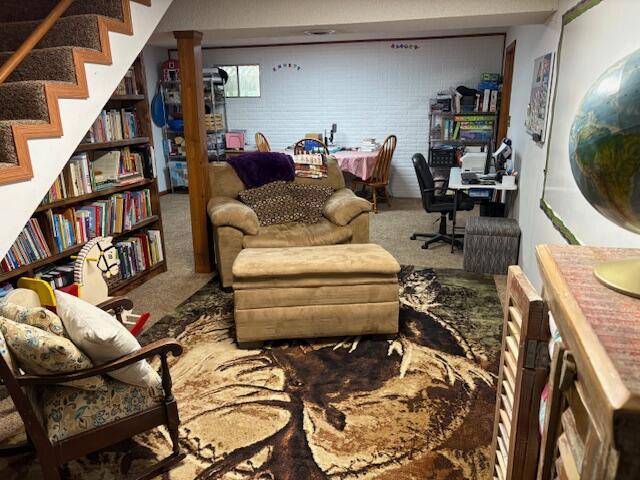 21572 Lawrence Unit 1240, Aurora, MO 65605 - living area featuring carpet and an office area