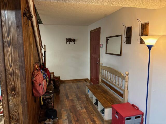 21572 Lawrence Unit 1240, Aurora, MO 65605 - entryway with wood finished floors and a textured ceiling