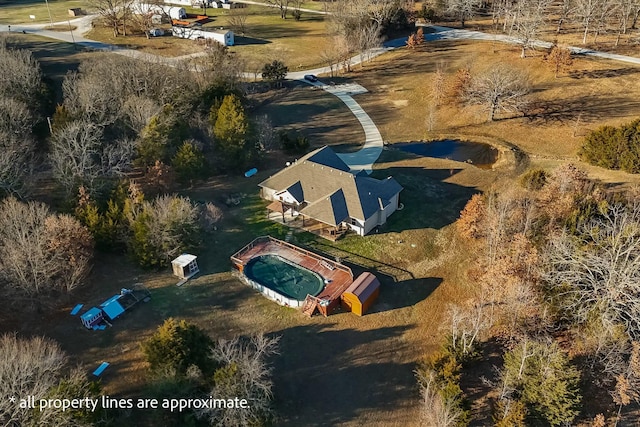 416 W Saddle Club Rd, Fair Grove, MO 65648 - aerial view of property and surrounding area with a pool