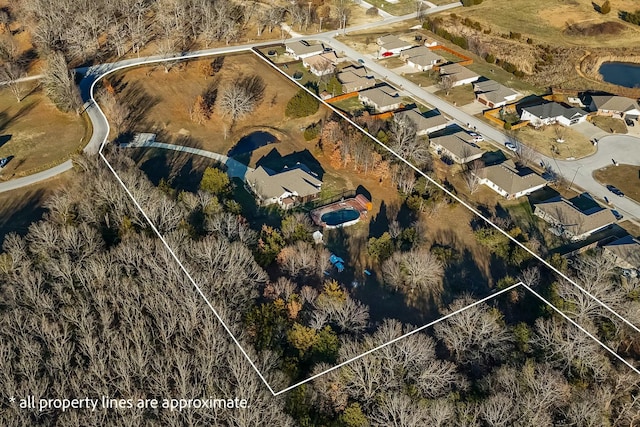 416 W Saddle Club Rd, Fair Grove, MO 65648 - aerial view of residential area featuring property parcel outlined