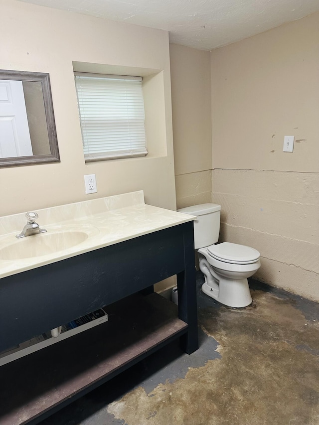 652 W Hovey St, Springfield, MO 65802 - half bathroom with concrete floors and vanity