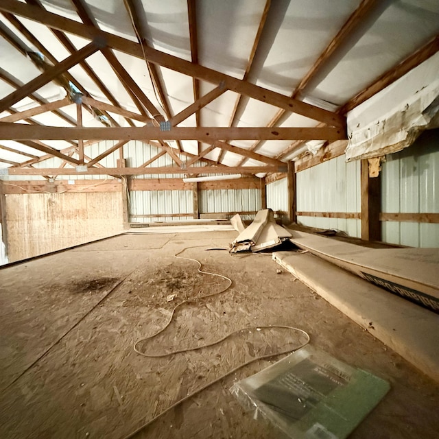 5435 State Highway 14, Sparta, MO 65753 - misc room with lofted ceiling and a garage