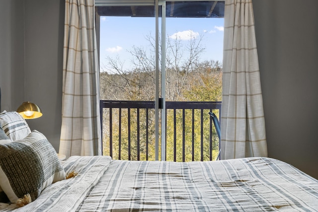 bedroom with multiple windows