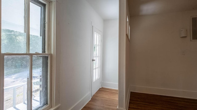 220 S 3rd St, Thayer, MO 65791 - hallway with wood finished floors and baseboards