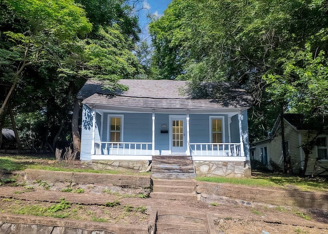 220 S 3rd St, Thayer, MO 65791 - view of front facade with a porch and roof with shingles