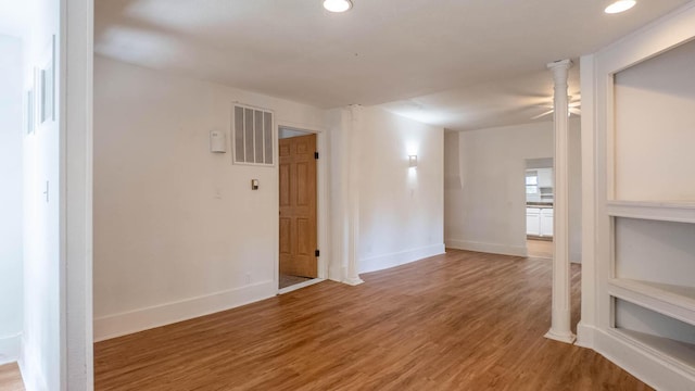 220 S 3rd St, Thayer, MO 65791 - unfurnished room with light wood-style flooring and recessed lighting