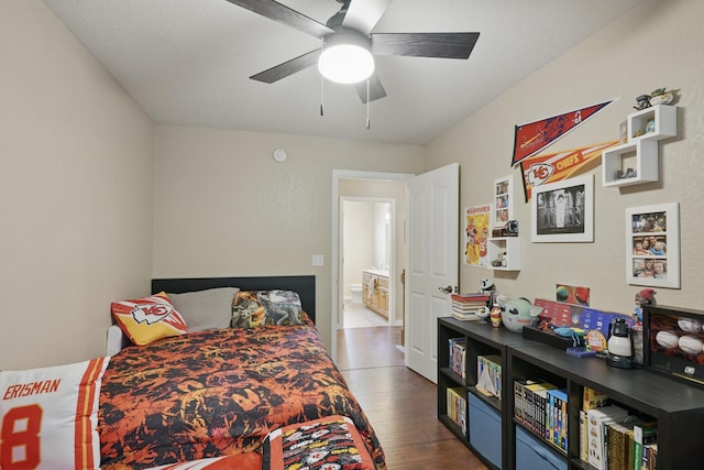 1925 Sylvan Ave, Neosho, MO 64850 - bedroom featuring dark wood-style floors and ceiling fan