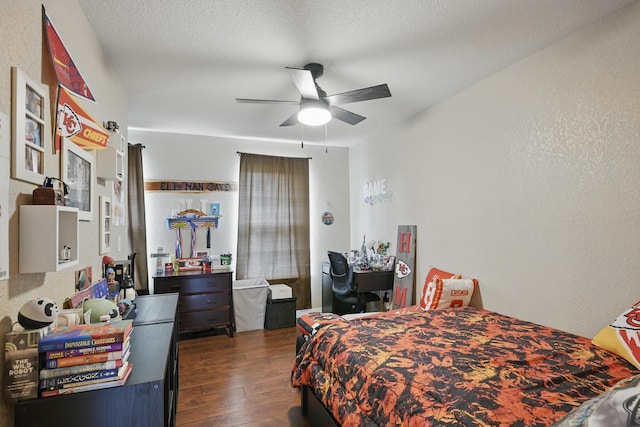 1925 Sylvan Ave, Neosho, MO 64850 - bedroom featuring dark wood-type flooring and ceiling fan