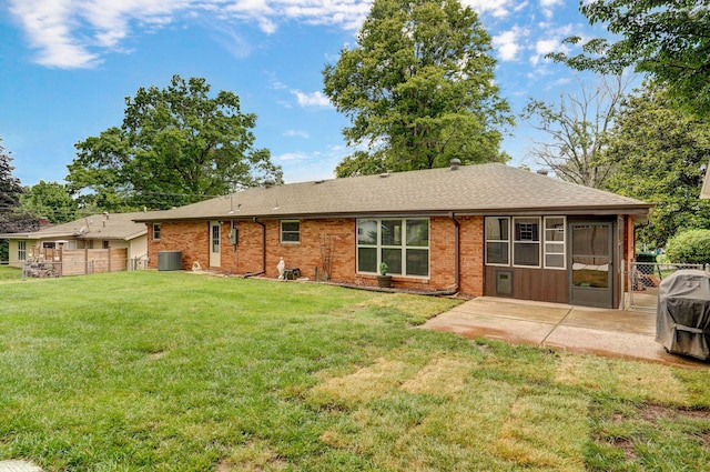 3112 E Lomita St, Springfield, MO 65804 - back of house featuring a patio area, brick siding, and roof with shingles
