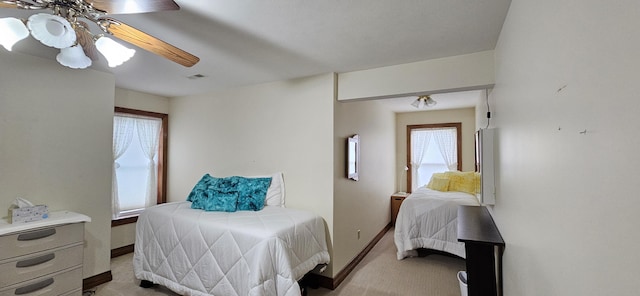 3889 E State Highway Kk, Fair Grove, MO 65648 - bedroom with light carpet and ceiling fan