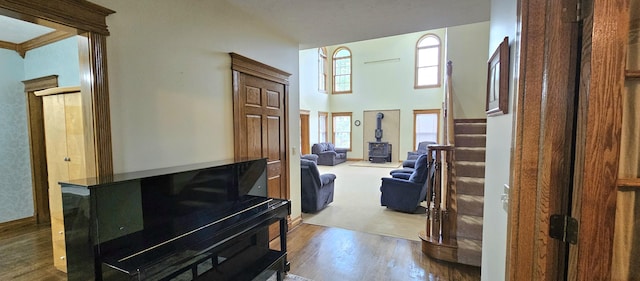 3889 E State Highway Kk, Fair Grove, MO 65648 - entrance foyer with wood finished floors and stairway