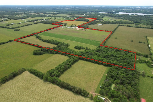 3889 E State Highway Kk, Fair Grove, MO 65648 - view of rural area with property parcel outlined and farmland