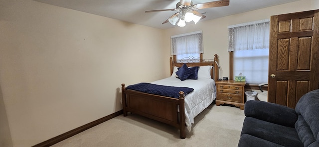 3889 E State Highway Kk, Fair Grove, MO 65648 - bedroom featuring light carpet and a ceiling fan