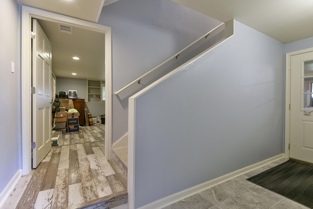 164 Sweet Home Trl, Theodosia, MO 65761 - entryway with stairway and baseboards