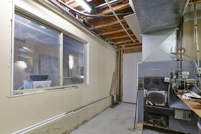 164 Sweet Home Trl, Theodosia, MO 65761 - unfinished basement with heating unit