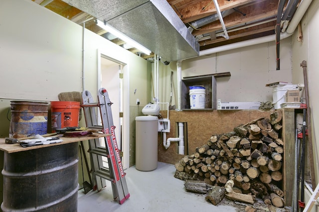 164 Sweet Home Trl, Theodosia, MO 65761 - unfinished below grade area featuring a water softener system