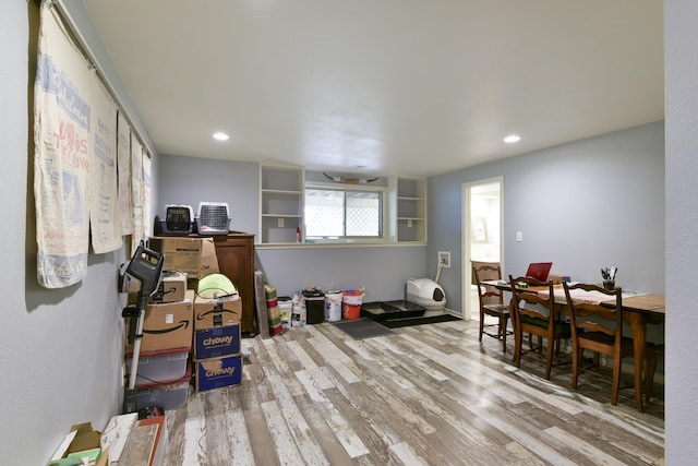 164 Sweet Home Trl, Theodosia, MO 65761 - home office with wood finished floors and recessed lighting