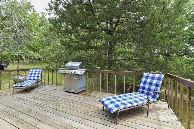 164 Sweet Home Trl, Theodosia, MO 65761 - wooden deck featuring grilling area