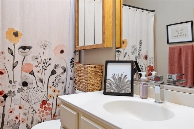 759 S Troy Ave, Springfield, MO 65802 - bathroom with vanity and a shower with shower curtain