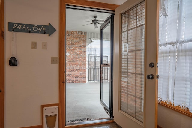 1466 S Natchez Rd, Republic, MO 65738 - doorway to outside with ceiling fan