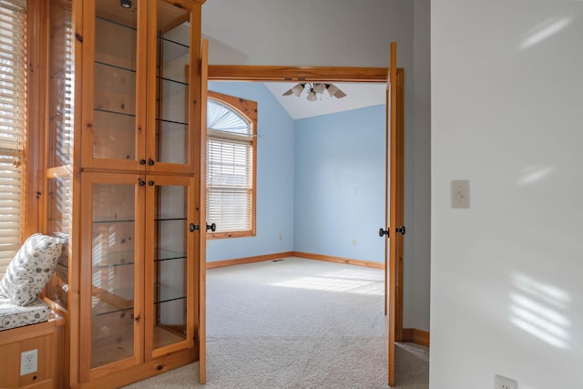 1466 S Natchez Rd, Republic, MO 65738 - corridor featuring carpet floors, lofted ceiling, and french doors