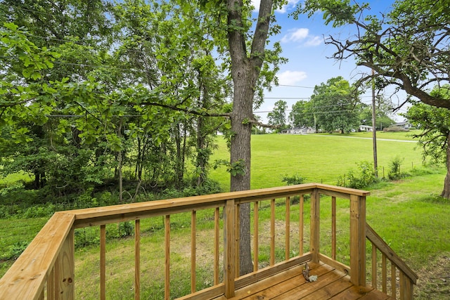 804 Iris Ave, Crane, MO 65633 - wooden deck with a yard