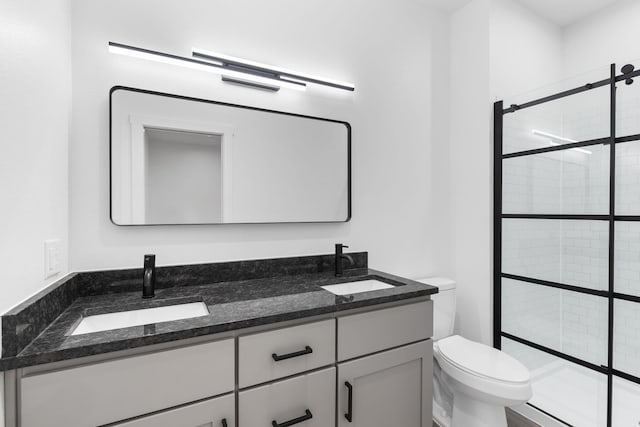 804 Iris Ave, Crane, MO 65633 - full bathroom with double vanity and a stall shower
