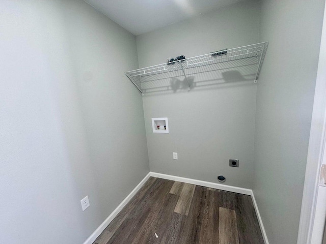 2605 Country Dr, Mountain Grove, MO 65711 - washroom featuring electric dryer hookup, washer hookup, and dark wood finished floors