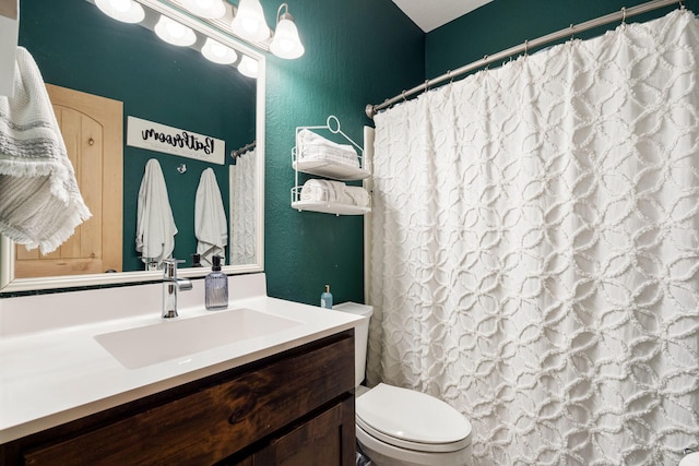 6089 State Highway Dd Unit 103, Branson West, MO 65737 - full bath with a textured wall, vanity, and a shower with curtain