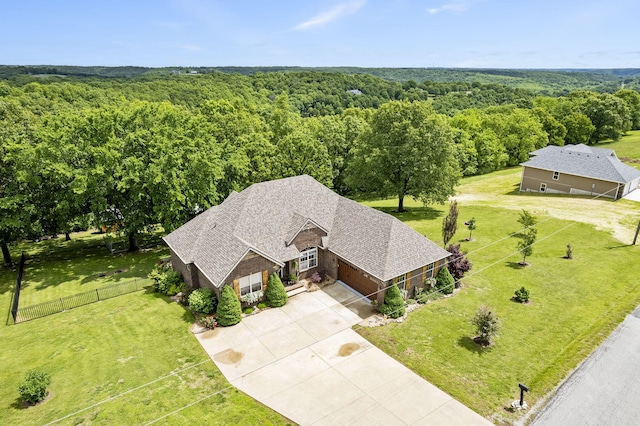 417 Panorama Dr, Cape Fair, MO 65624 - view from above of property with a forest