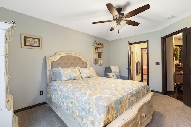 417 Panorama Dr, Cape Fair, MO 65624 - bedroom featuring carpet floors and a ceiling fan