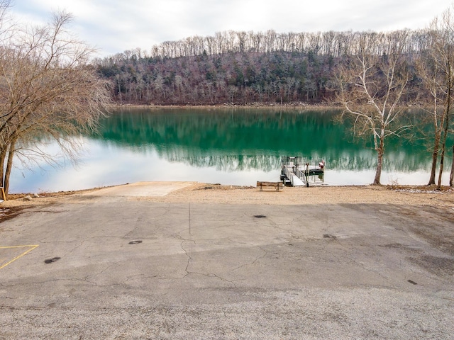417 Panorama Dr, Cape Fair, MO 65624 - water view featuring a boat ramp and a forest